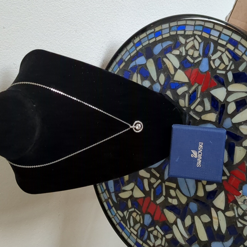 Swarovski floating pave pendant necklace